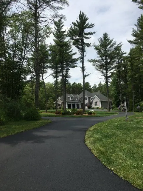 The same driveway after new asphalt
