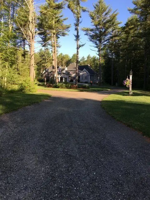 Gravel driveway before paving
